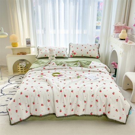 91家纺网 家纺一手货源 找家纺 （总）丝幔家纺 2025新款泡泡棉花边夏被