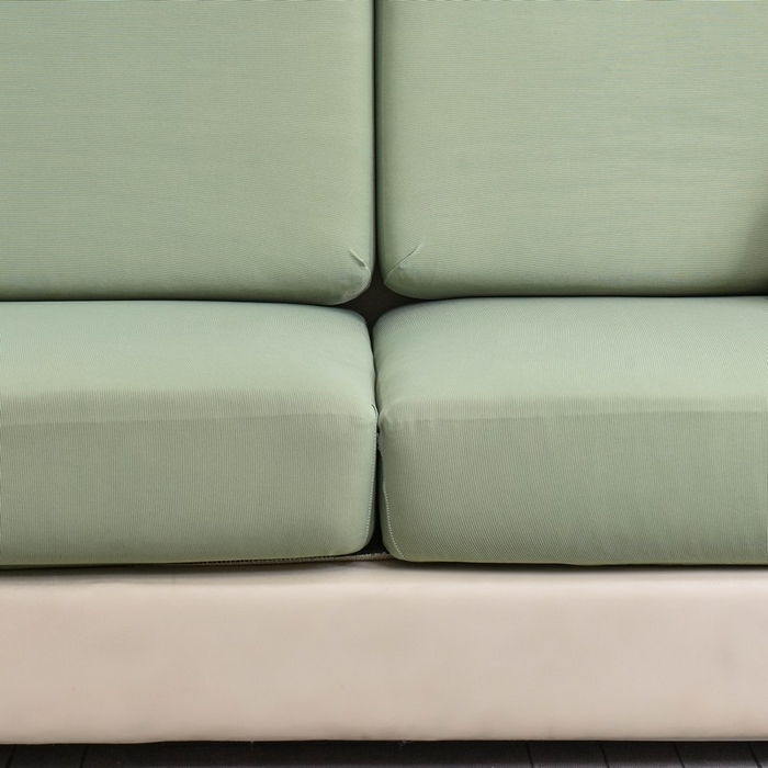 91家纺网 家纺一手货源 找家纺 兴妮雅家纺 2024新款冰丝面料组合沙发垫套 抹茶绿