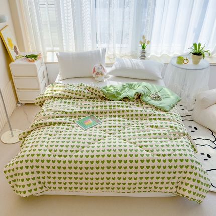 91家纺网 家纺一手货源 找家纺 （总）花言狐语 2025新款A类水洗泡泡棉大豆纤维夏凉被