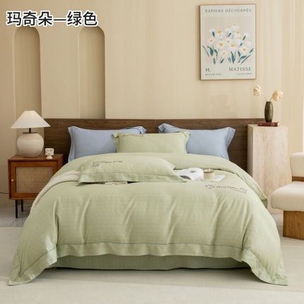 91家纺网 家纺一手货源 找家纺 （总）绒博士 2024新款120支天丝棉四件套-玛奇朵