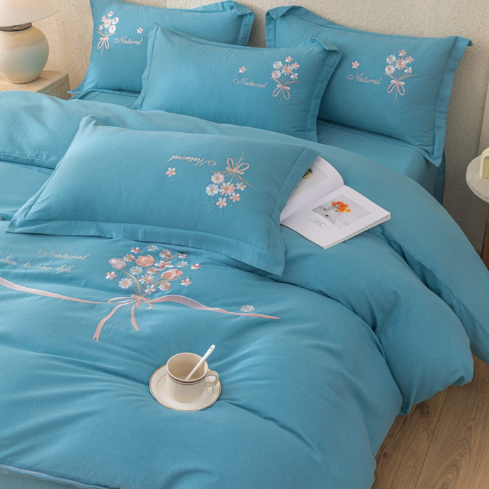 91家纺网 家纺一手货源 找家纺 （总）绒博士 2024新款全棉磨毛暗合四件套-倾城之恋