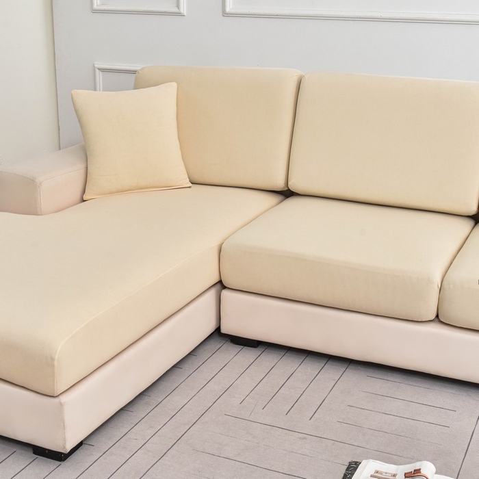 91家纺网 家纺一手货源 找家纺 兴妮雅家纺 2024新款冰丝面料组合沙发垫套 米黄