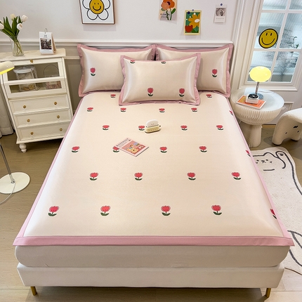 91家纺网 家纺一手货源 找家纺 （总）2024新款60D数码印花卡通冰丝席-成人款