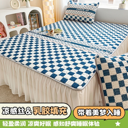 91家纺网 家纺一手货源 找家纺 （总）福来临 2025印花含胶床裙含胶凉席