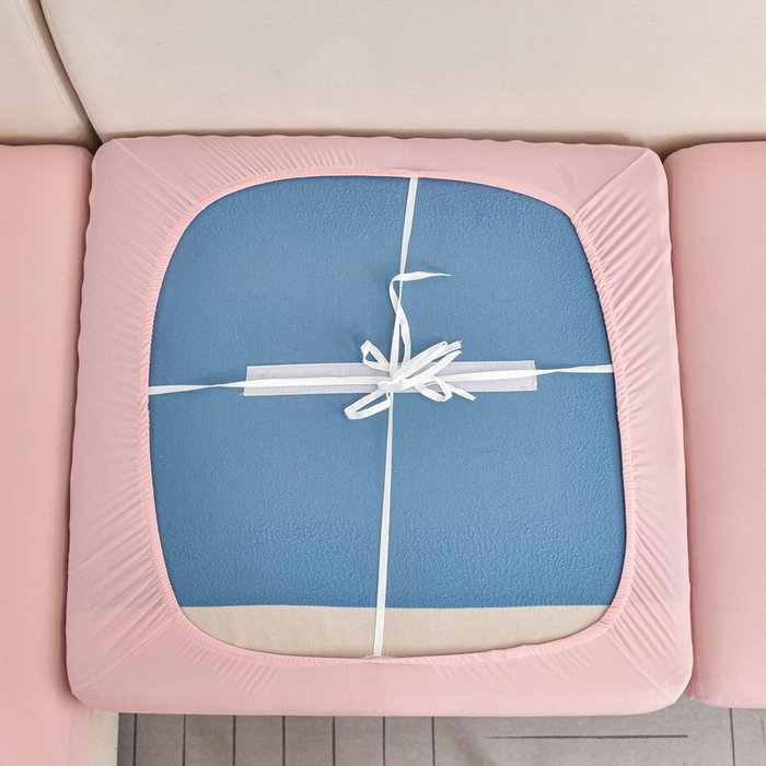 91家纺网 家纺一手货源 找家纺 兴妮雅家纺 2024新款冰丝面料组合沙发垫套 粉色