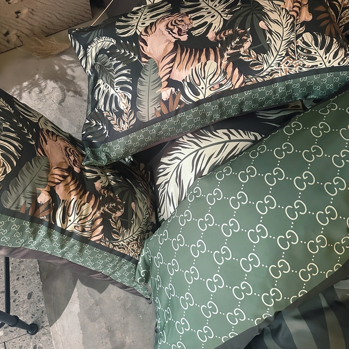 91家纺网 家纺一手货源 找家纺 （总）丽斐纺织 2024新款双面进口冰丝数码印花四件套水洗真丝四件套