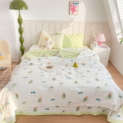 91家纺网 家纺一手货源 找家纺 （总）羋多家纺 2024新款麻绳印花小米棉夏被云感泡芙棉被子泡泡纱单夏被（另有单独床盖）