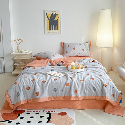 91家纺网 家纺一手货源 找家纺 （总）源舜家纺 2025新款华夫格泡泡棉夏被四件套