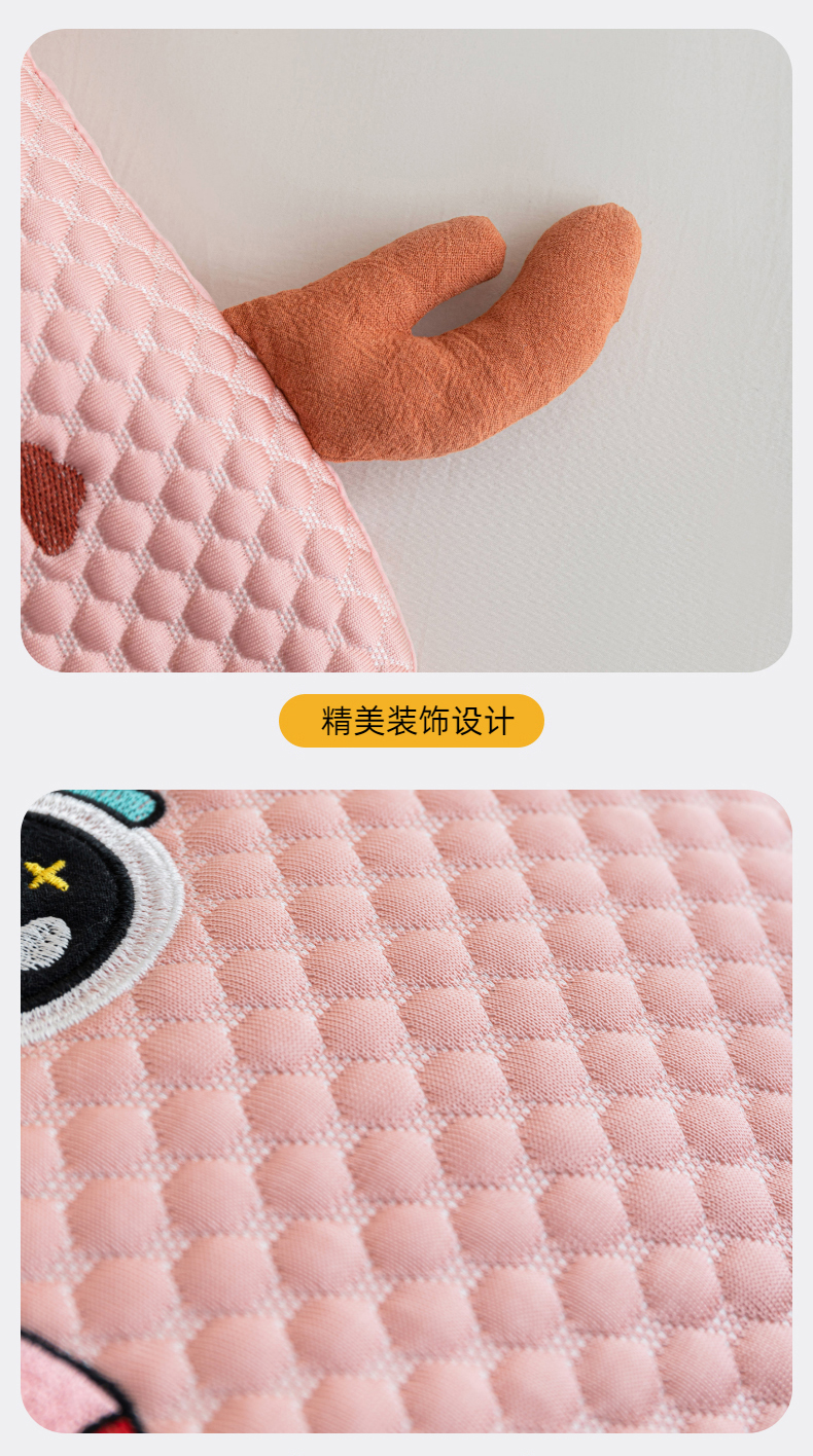 91家纺网 家纺一手货源 找家纺 麦肯锡 2024新款冰豆豆小奶龙荞麦枕 蓝色30*50/只
