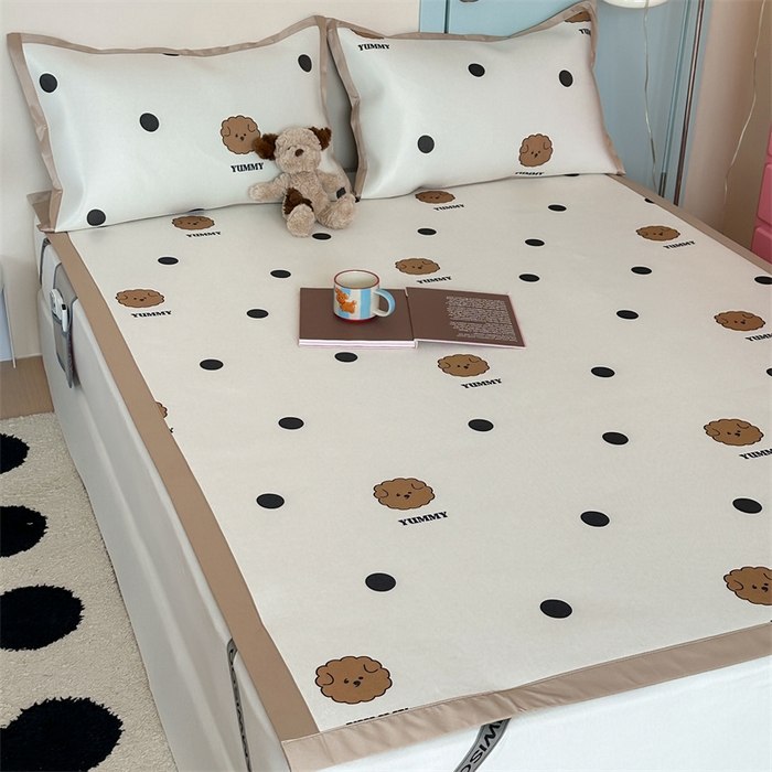 91家纺网 家纺一手货源 找家纺 三味舒屋 2025新款抗菌防螨900D养生细冰藤凉席-床席款 点点曲奇