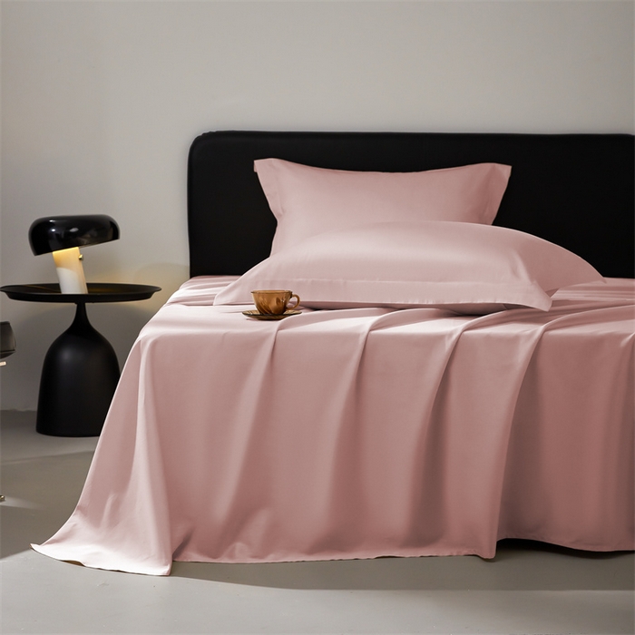 91家纺网 家纺一手货源 找家纺 秀色家纺 2025新款高端酒店纯色50支贡缎长绒棉床单单件纯棉全棉贡缎可裸睡单双人 莫奈-琳蕴储