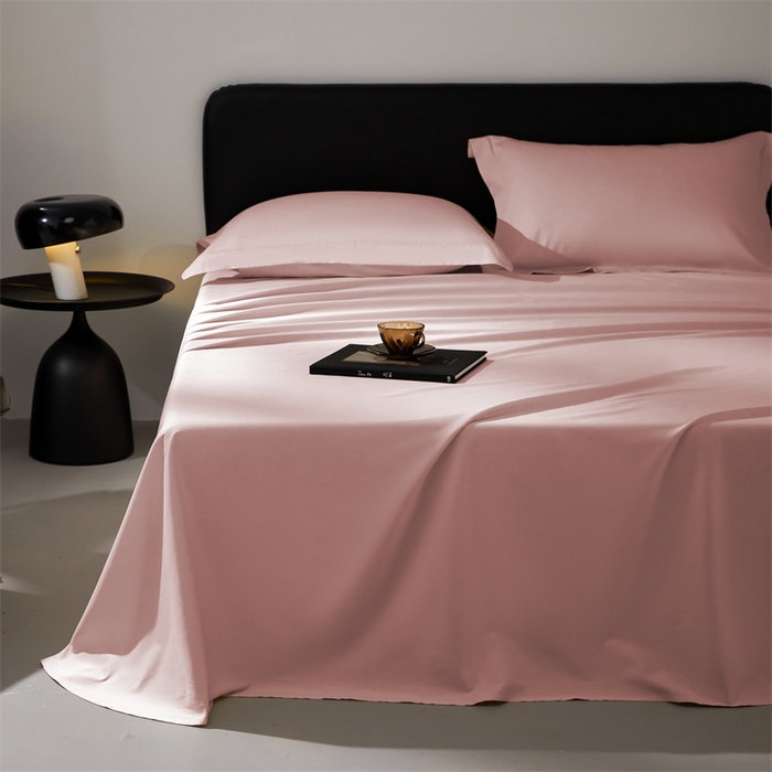 91家纺网 家纺一手货源 找家纺 秀色家纺 2025新款高端酒店纯色50支贡缎长绒棉床单单件纯棉全棉贡缎可裸睡单双人 莫奈-琳蕴储