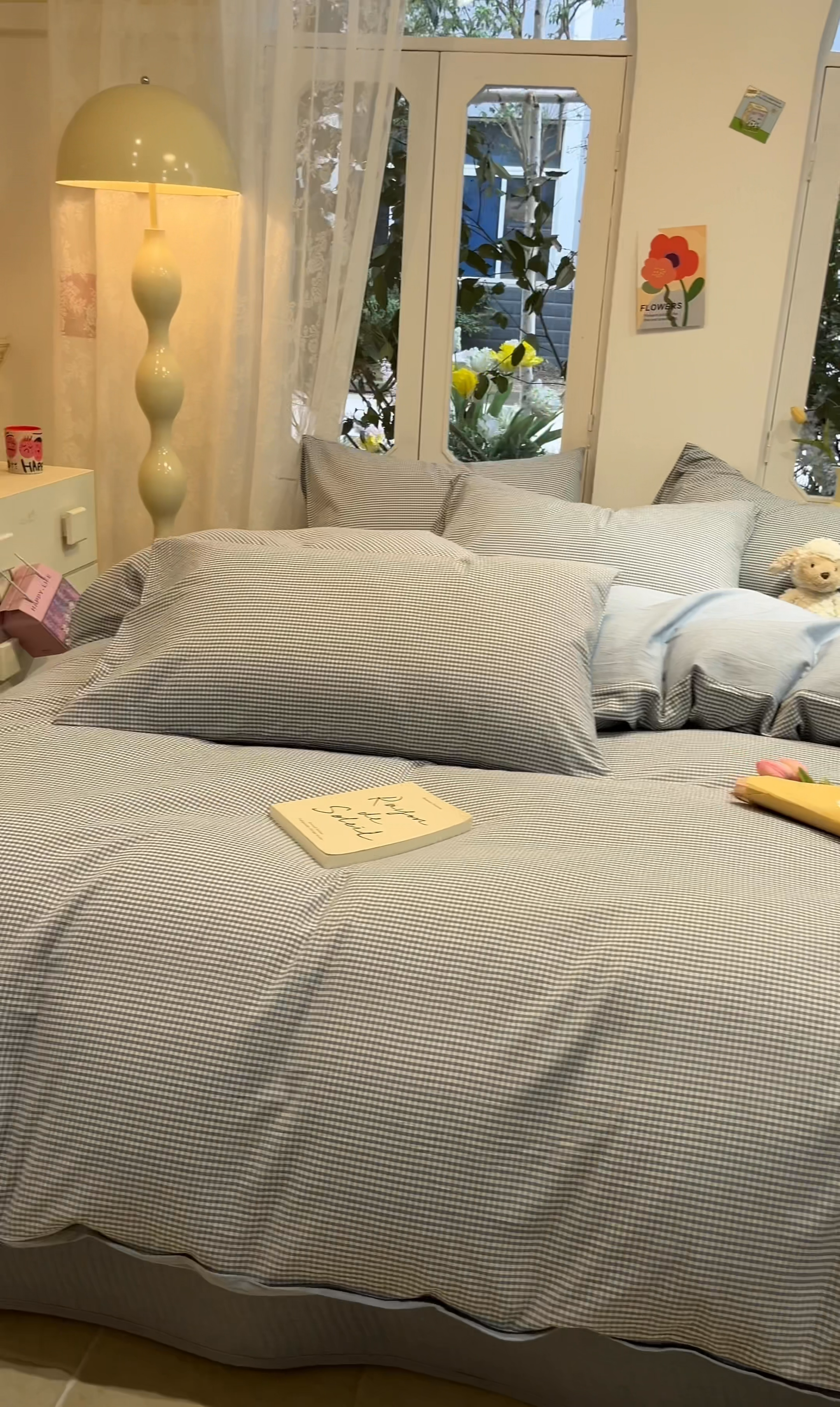 91家纺网 家纺一手货源 找家纺 喜居 2024新款全棉色织被套单被套纯棉被套全棉被套 小小格蓝