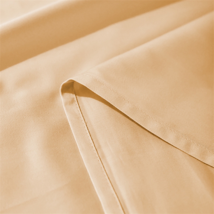 91家纺网 家纺一手货源 找家纺 秀色家纺 2025新款高端酒店纯色50支贡缎长绒棉床单单件纯棉全棉贡缎可裸睡单双人 莫奈-南瓜橘