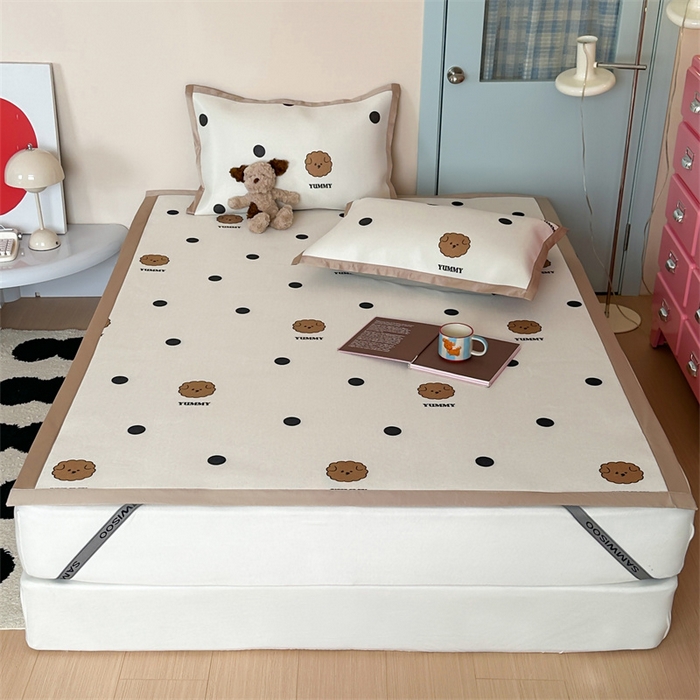 91家纺网 家纺一手货源 找家纺 三味舒屋 2025新款抗菌防螨900D养生细冰藤凉席-床席款 点点曲奇