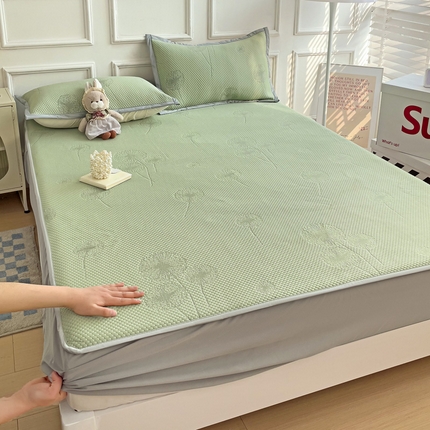91家纺网 家纺一手货源 找家纺 （总）富馨莱 2024新款A类速凉凉豆豆床席绑带款床笠款凉席系列-床笠