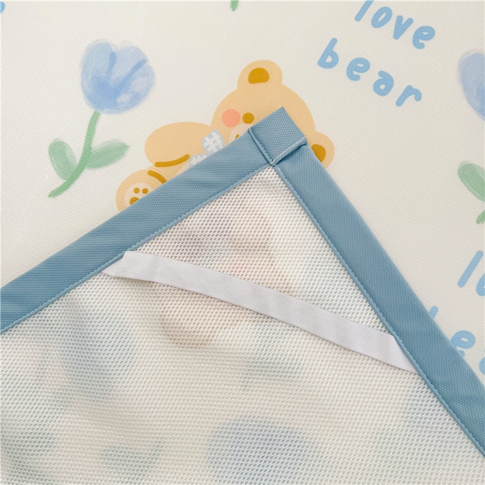 91家纺网 家纺一手货源 找家纺 喜居 2024新款碳光冰丝席冰丝凉席印花冰丝席三件套软凉席子 花丛熊