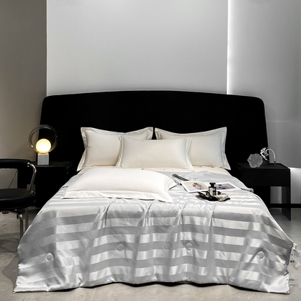 91家纺网 家纺一手货源 找家纺 （总）红嘴企鹅 2025新款简约纯色提花夏被