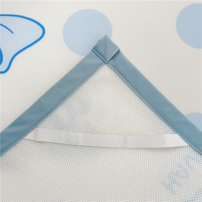 91家纺网 家纺一手货源 找家纺 喜居 2024新款碳光冰丝席冰丝凉席印花冰丝席三件套软凉席子 蓝色心情