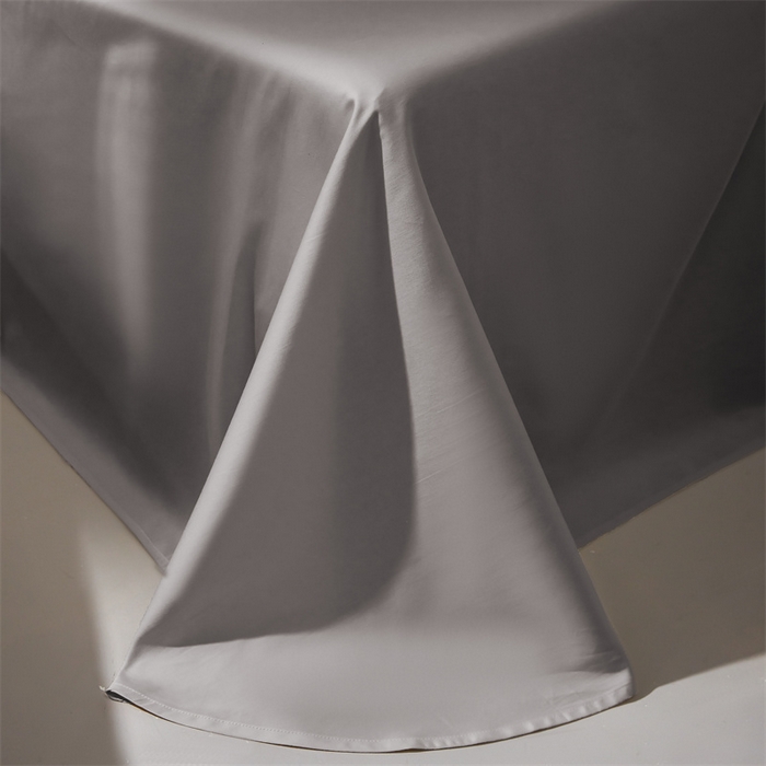 91家纺网 家纺一手货源 找家纺 秀色家纺 2025新款高端酒店纯色50支贡缎长绒棉床单单件纯棉全棉贡缎可裸睡单双人 莫奈-帝王灰