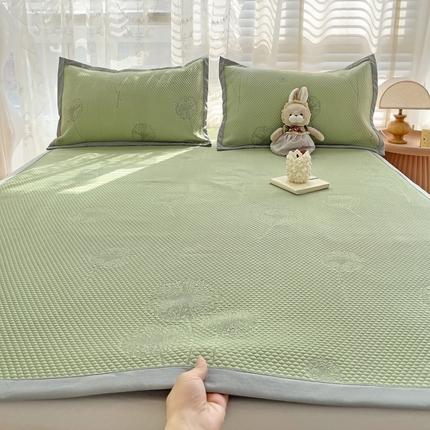 91家纺网 家纺一手货源 找家纺 （总）富馨莱 2024新款A类速凉凉豆豆床席绑带款床笠款凉席系列-床席