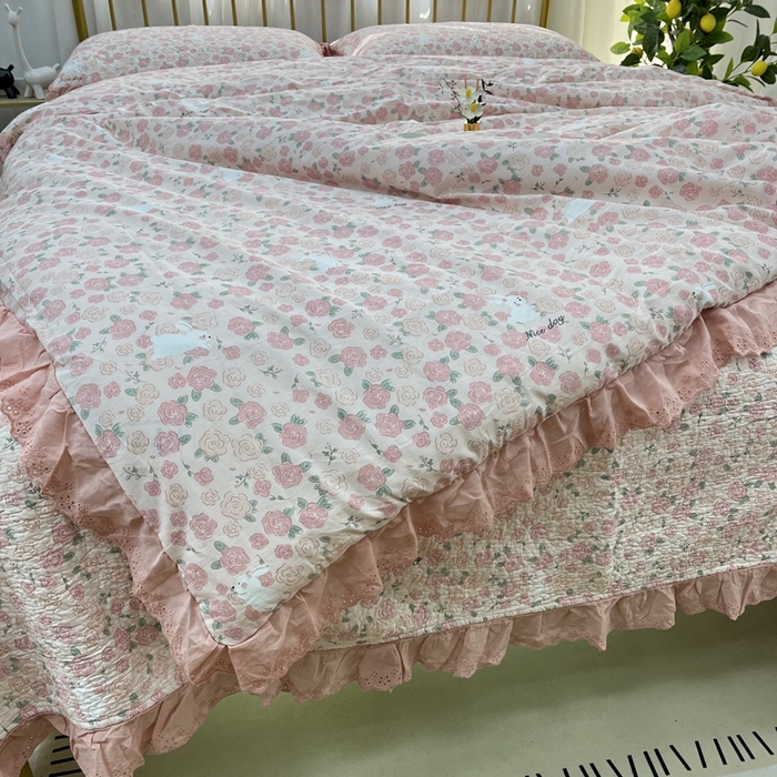 91家纺网 家纺一手货源 找家纺 暖居 2024新款被套床盖四件套 美丽故事