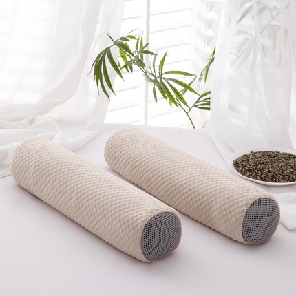 91家纺网 家纺一手货源 找家纺 （总）仁宇枕业 2024年新款枕芯 圆形护颈颈椎保健枕头豆豆棉牵引圆托枕芯 45*9