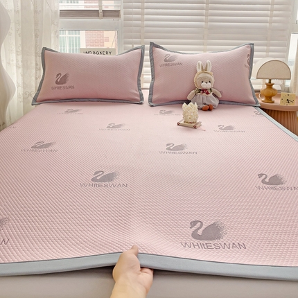 91家纺网 家纺一手货源 找家纺 （总）富馨莱 2024新款A类速凉凉豆豆床席绑带款床笠款凉席系列-床席