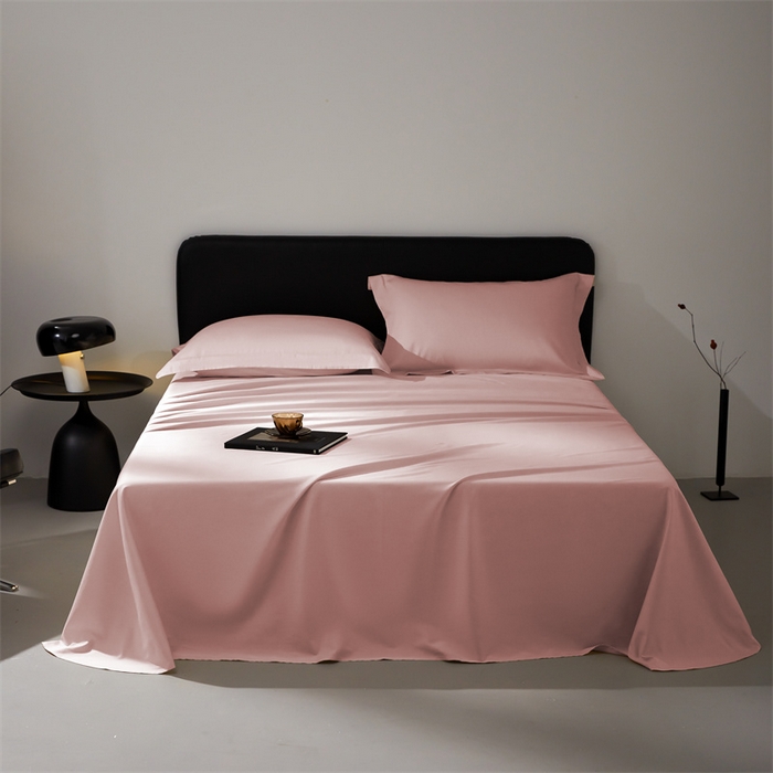 91家纺网 家纺一手货源 找家纺 秀色家纺 2025新款高端酒店纯色50支贡缎长绒棉床单单件纯棉全棉贡缎可裸睡单双人 莫奈-琳蕴储