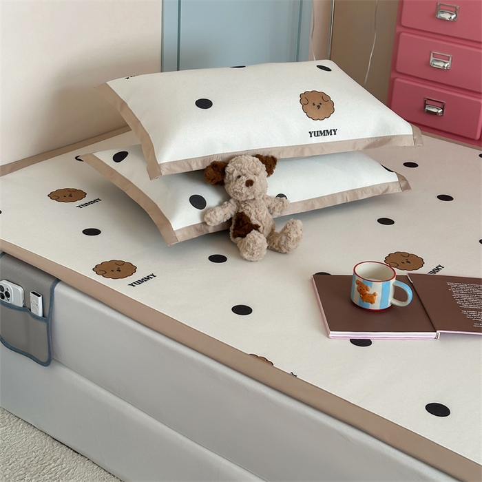 91家纺网 家纺一手货源 找家纺 三味舒屋 2025新款抗菌防螨900D养生细冰藤凉席-床席款 点点曲奇