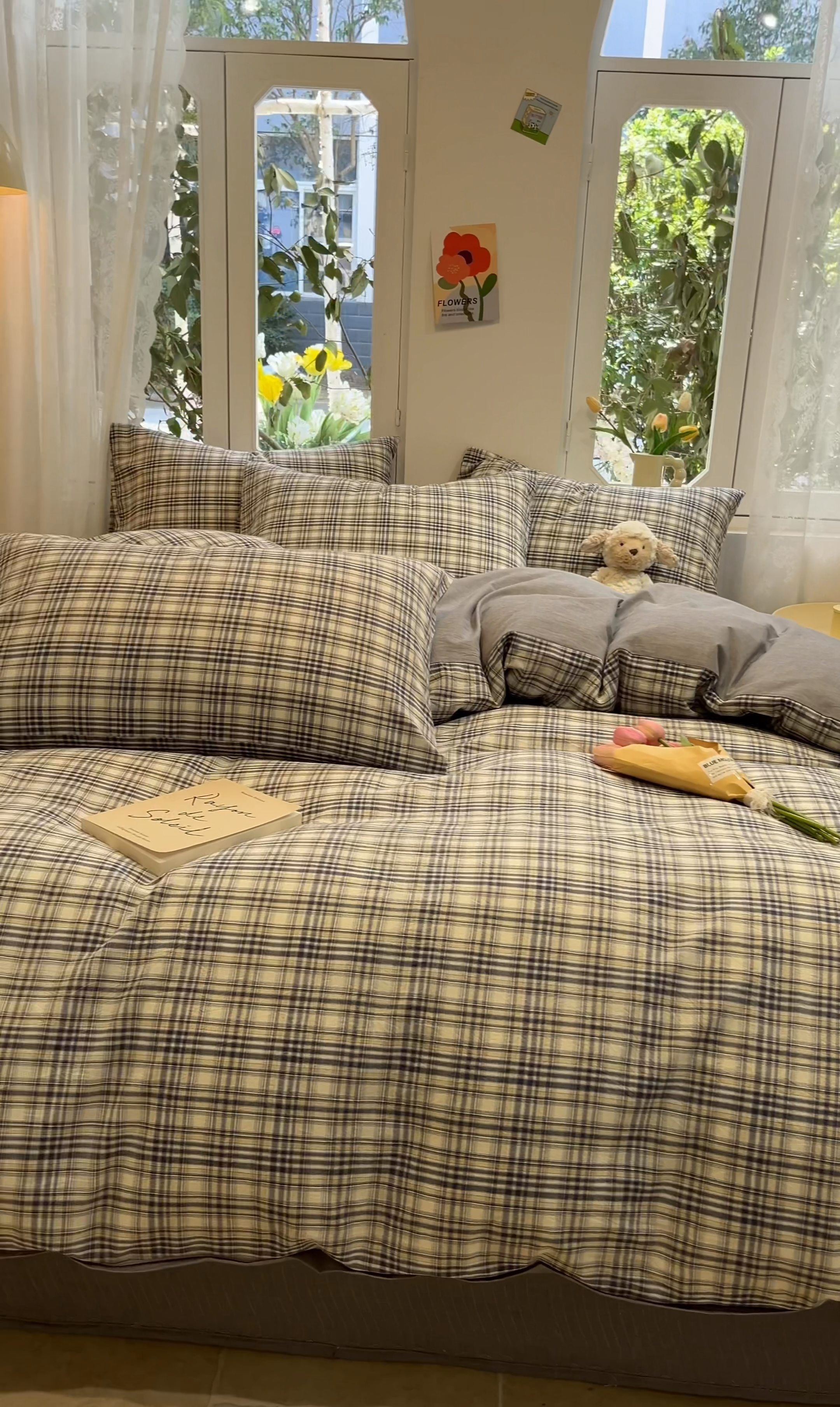 91家纺网 家纺一手货源 找家纺 喜居 2024新款全棉色织被套单被套纯棉被套全棉被套 格调灰