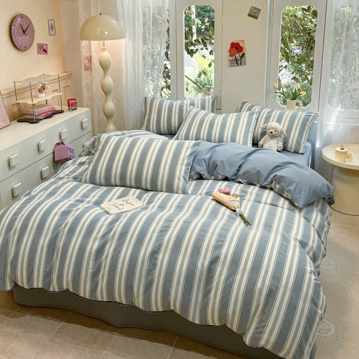 91家纺网 家纺一手货源 找家纺 喜居 2024新款全棉色织被套单被套纯棉被套全棉被套 桦林兰