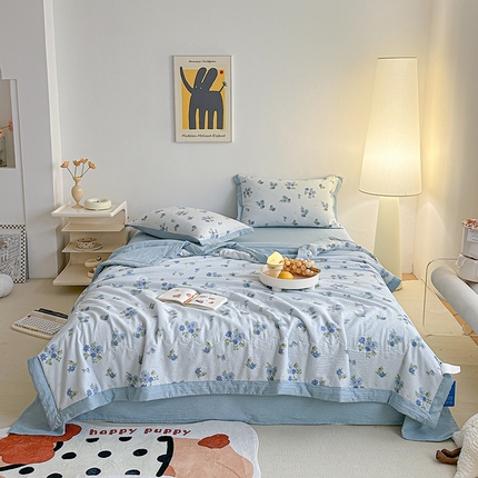 91家纺网 家纺一手货源 找家纺 （总）源舜家纺 2025新款华夫格泡泡棉夏被四件套