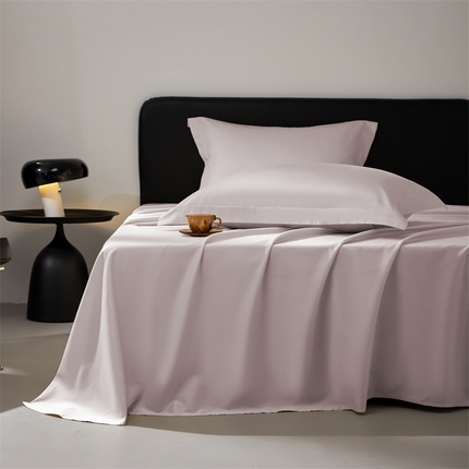 91家纺网 家纺一手货源 找家纺 （总）秀色家纺 2025新款高端酒店纯色50支贡缎长绒棉床单单件纯棉全棉贡缎可裸睡单双人