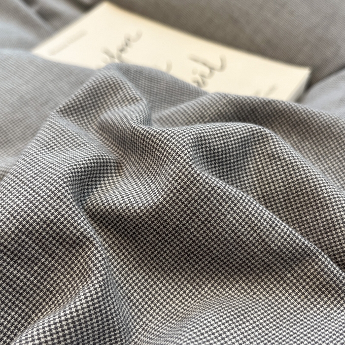 91家纺网 家纺一手货源 找家纺 喜居 2024新款全棉色织被套单被套纯棉被套全棉被套 小千鸟灰