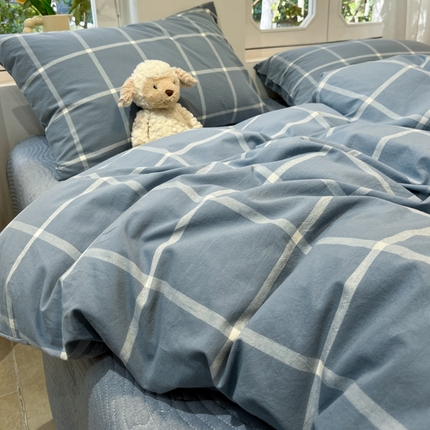 91家纺网 家纺一手货源 找家纺 （总）喜居 2024新款全棉色织被套单被套纯棉被套全棉被套