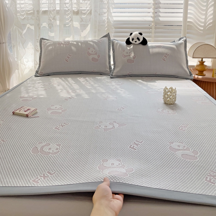 91家纺网 家纺一手货源 找家纺 （总）富馨莱 2024新款A类速凉凉豆豆床席绑带款床笠款凉席系列-床席