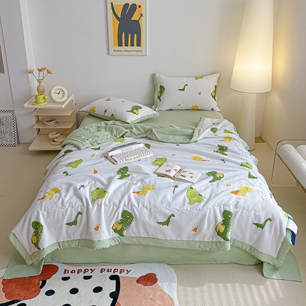 91家纺网 家纺一手货源 找家纺 （总）源舜家纺 2025新款华夫格泡泡棉夏被四件套