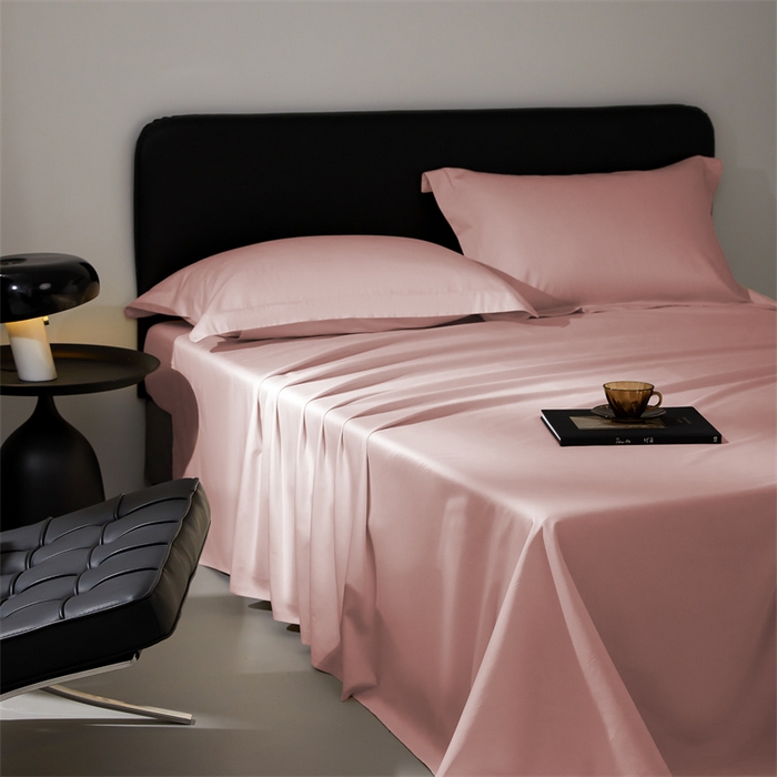 91家纺网 家纺一手货源 找家纺 秀色家纺 2025新款高端酒店纯色50支贡缎长绒棉床单单件纯棉全棉贡缎可裸睡单双人 莫奈-琳蕴储