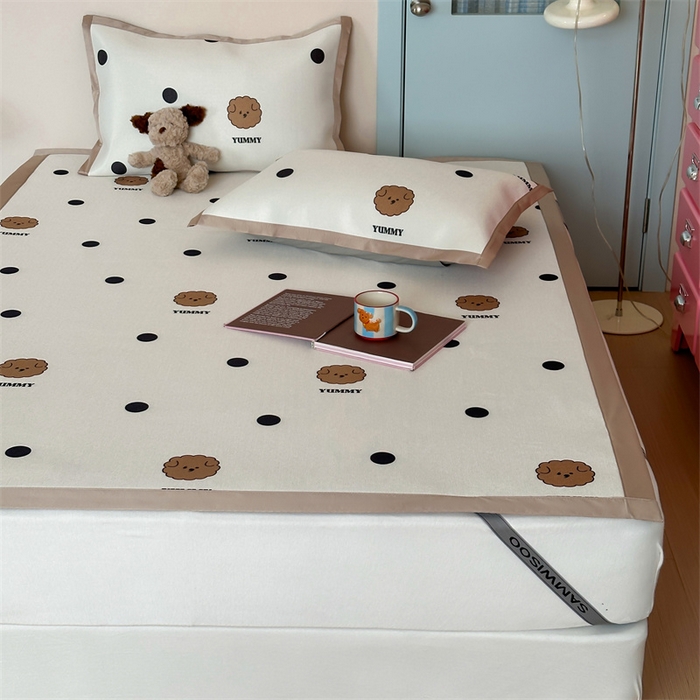 91家纺网 家纺一手货源 找家纺 三味舒屋 2025新款抗菌防螨900D养生细冰藤凉席-床席款 点点曲奇