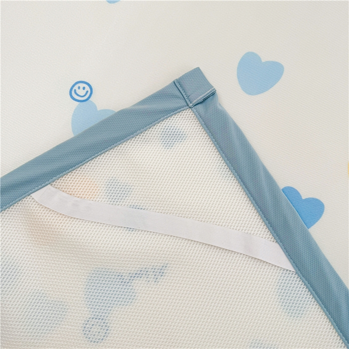 91家纺网 家纺一手货源 找家纺 喜居 2024新款碳光冰丝席冰丝凉席印花冰丝席三件套软凉席子 蓝色爱心