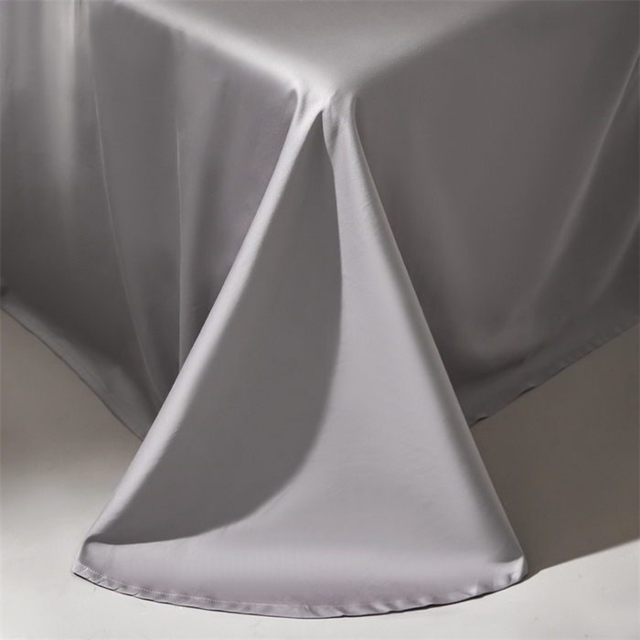 91家纺网 家纺一手货源 找家纺 秀色家纺 2025新款高端酒店纯色50支贡缎长绒棉床单单件纯棉全棉贡缎可裸睡单双人 莫奈-典雅灰