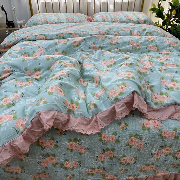 91家纺网 家纺一手货源 找家纺 暖居 2024新款被套床盖四件套 茜茜公主