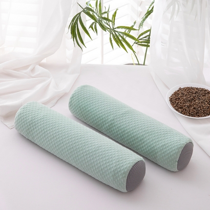 91家纺网 家纺一手货源 找家纺 （总）仁宇枕业 2024年新款枕芯 圆形护颈颈椎保健枕头豆豆棉牵引圆托枕芯 45*9