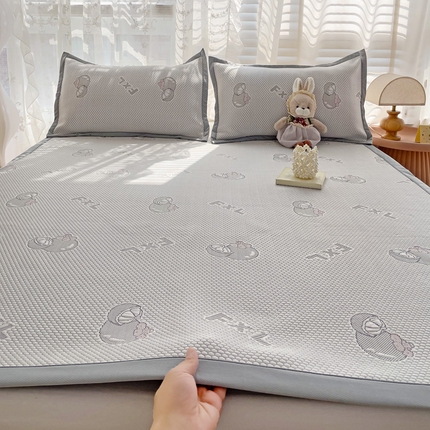 91家纺网 家纺一手货源 找家纺 （总）富馨莱 2024新款A类速凉凉豆豆床席绑带款床笠款凉席系列-床席