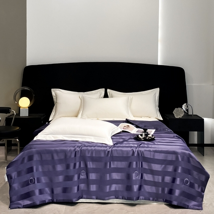 91家纺网 家纺一手货源 找家纺 （总）红嘴企鹅 2025新款简约纯色提花夏被