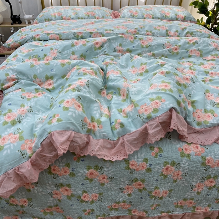 91家纺网 家纺一手货源 找家纺 暖居 2024新款被套床盖四件套 茜茜公主