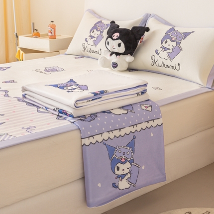 91家纺网 家纺一手货源 找家纺 （总）丫丫家纺 2024新款三丽鸥夏被藤席组合四件套