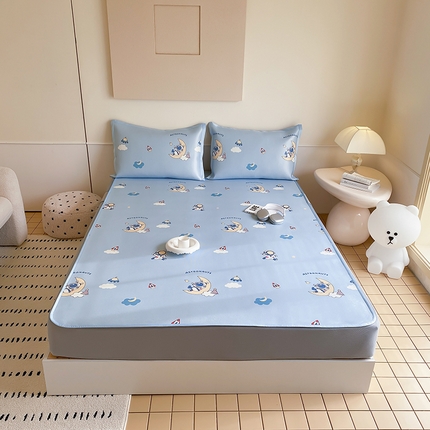 91家纺网 家纺一手货源 找家纺 （总）三味舒屋 2025新款抗菌防螨900D养生细冰藤凉席-床笠款