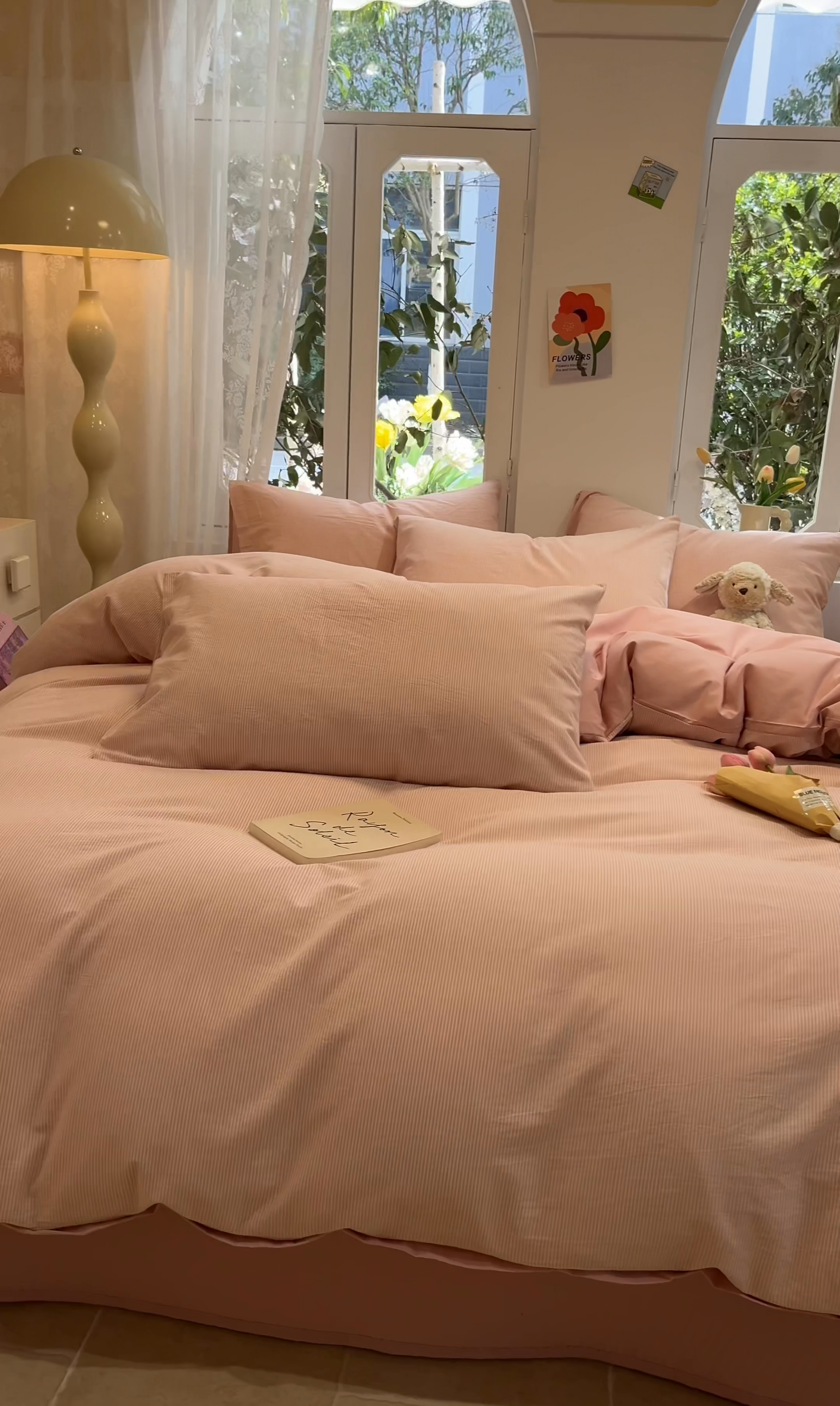 91家纺网 家纺一手货源 找家纺 喜居 2024新款全棉色织被套单被套纯棉被套全棉被套 小蜜条粉